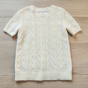 Croft & Barrow Cream Cable Knit Sweater top